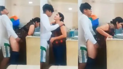 Desi x clip Hidden Cam Sex MMS Young Devar Fucking milf Bhabhi In Kitchen