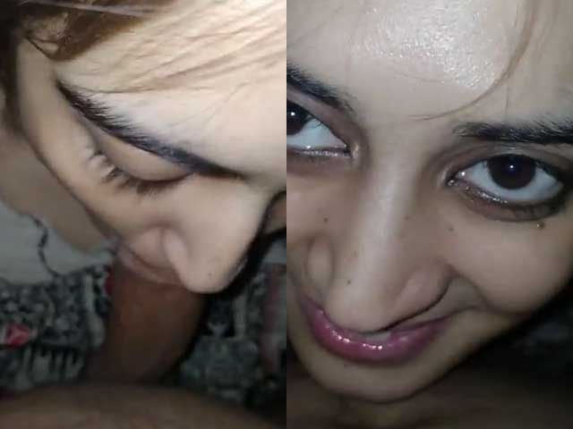 New Pakistani sex mms Beautiful Virgin Pakistani girl eating cum of BF